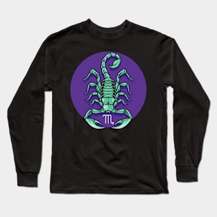 Zodiac - Star Sign - Scorpio - neg Long Sleeve T-Shirt